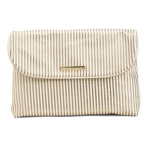 VINCE CAMUTO Metallic Fold Over Valet Cosmetic Bag